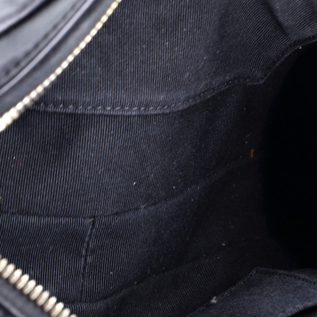 Logo Twin Pockets Chain Camera Case Quilted Calfskin Small