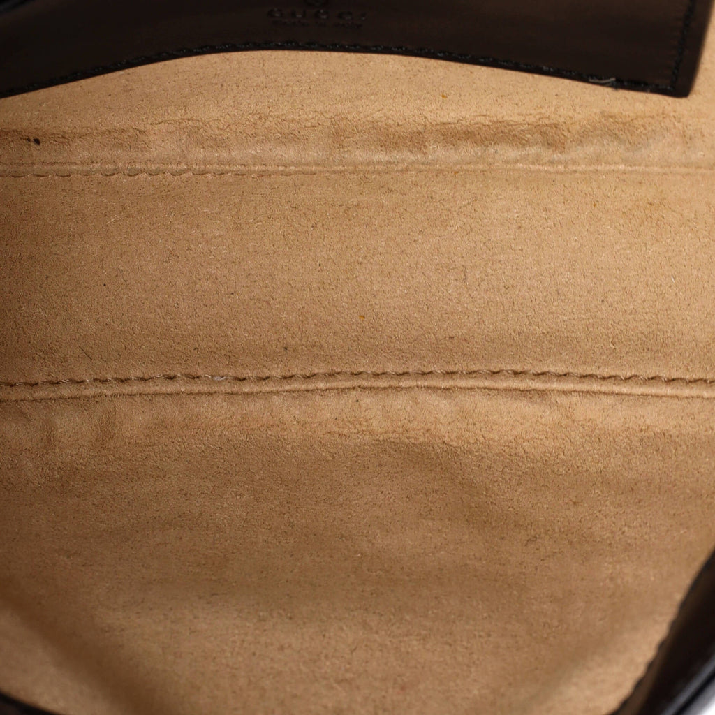 GG Marmont Half Moon Flap Crossbody Bag Matelasse Leather Mini