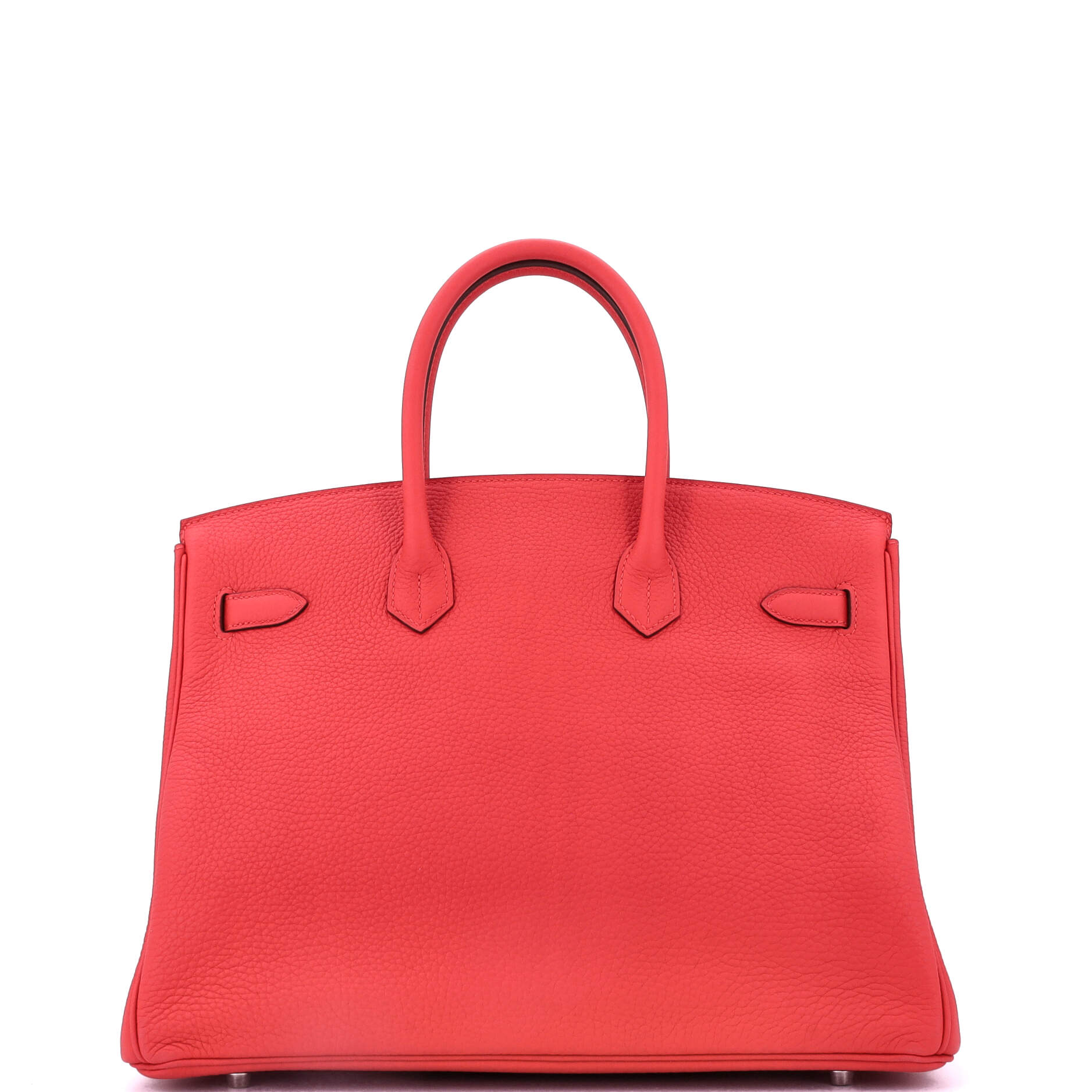 Birkin Handbag Rouge Tomate Clemence with Palladium Hardware 35
