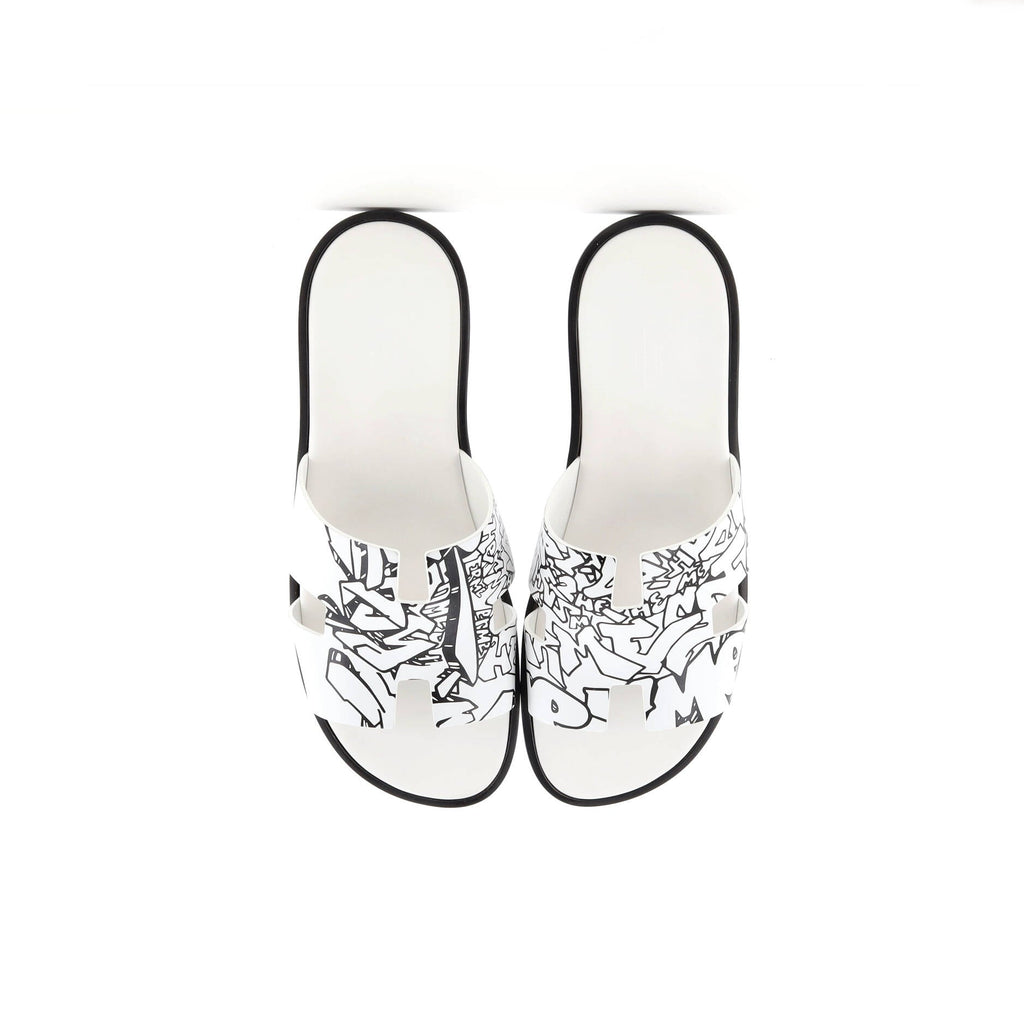 Men's Izmir Slide Sandals Printed Leather