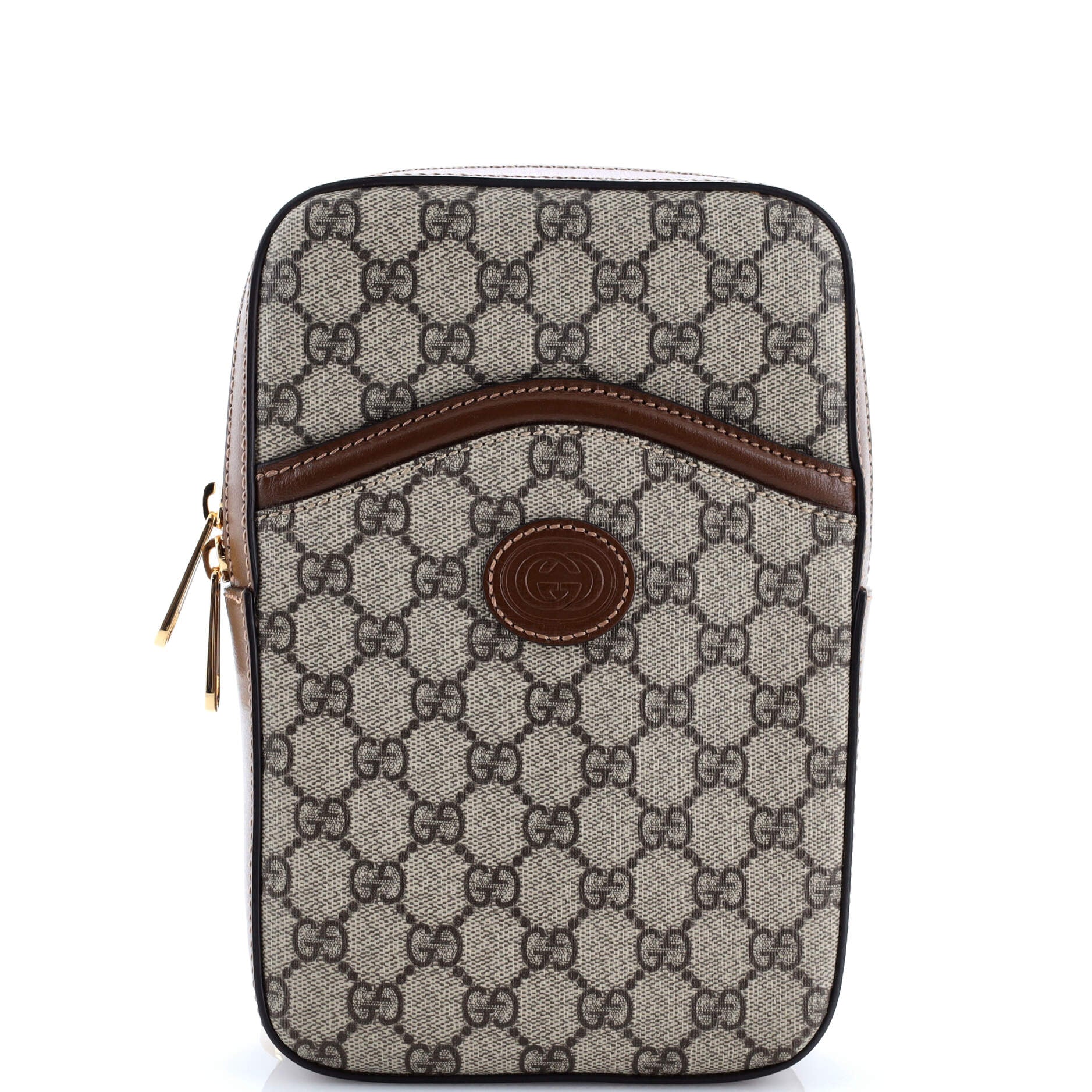 Interlocking G Patch Sling Bag GG Coated Canvas Small
