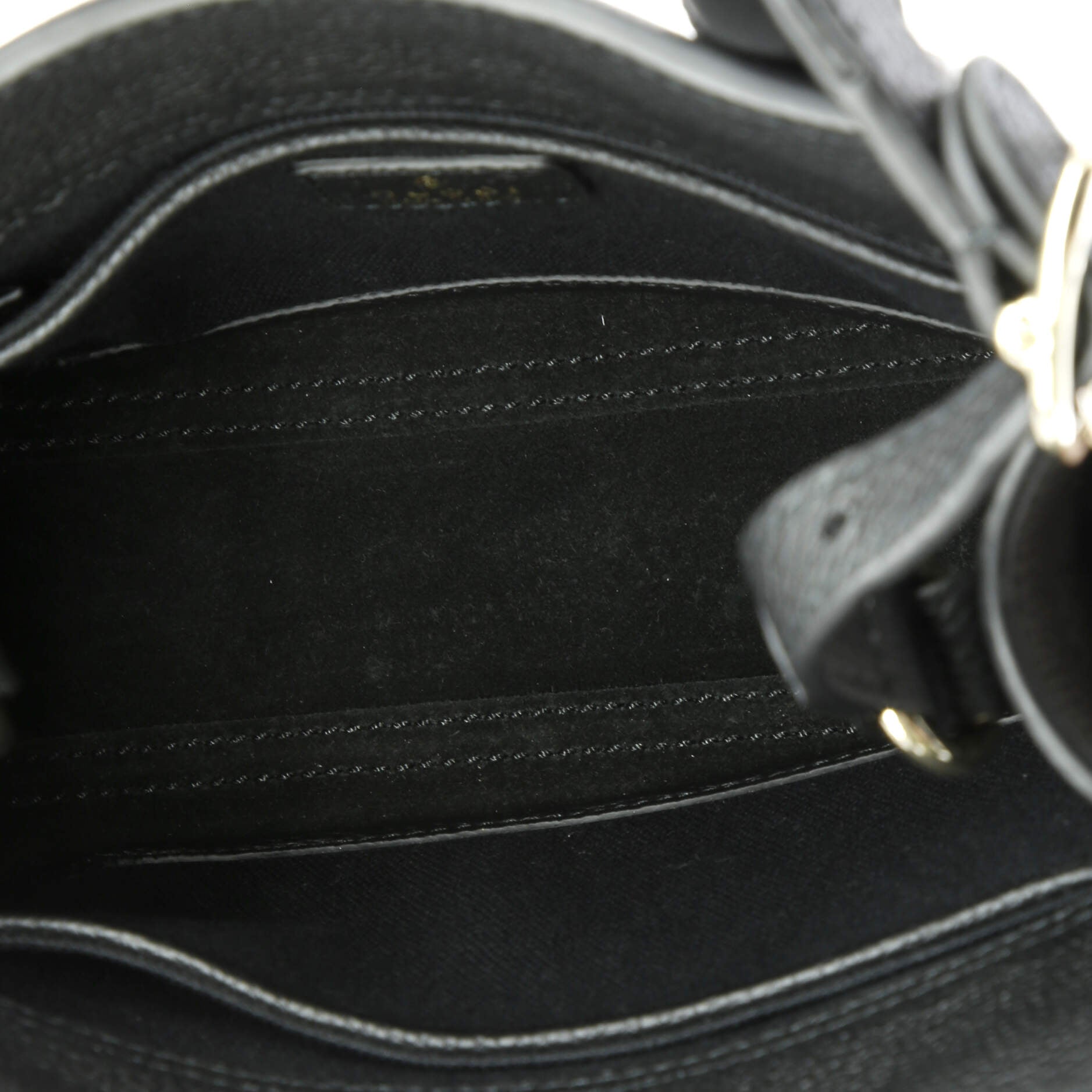 Top Handle Tote with Hook Closure Leather Small