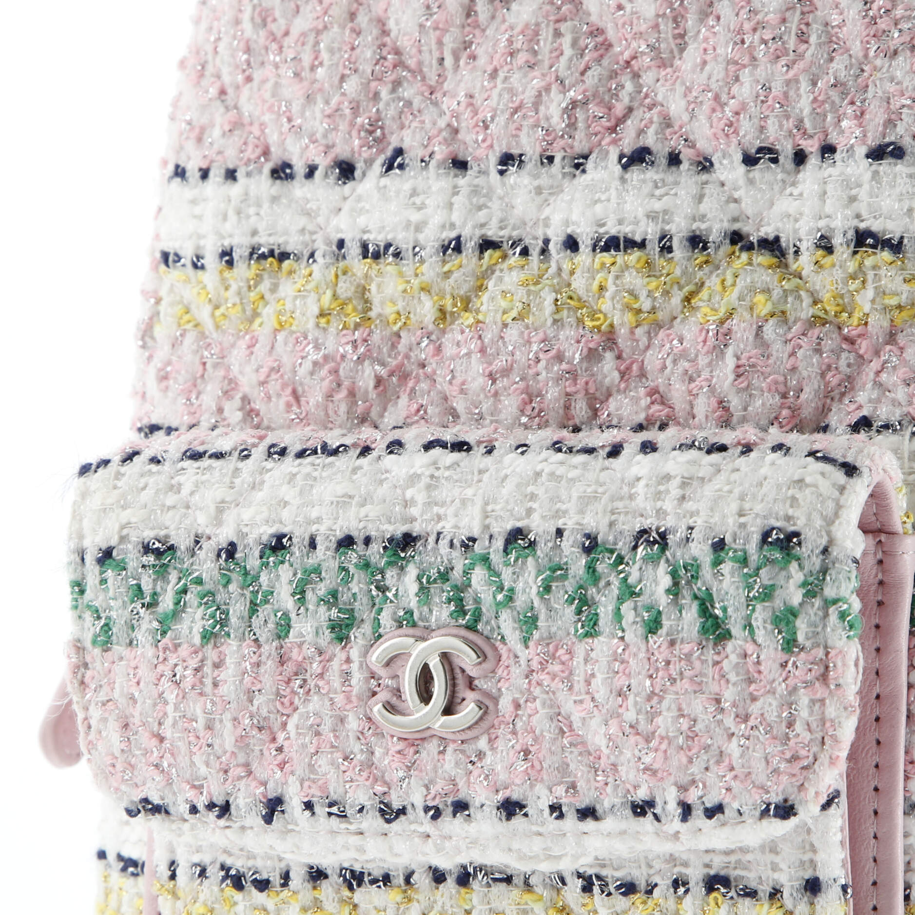 Classic CC Chain Pocket Backpack Quilted Tweed Mini
