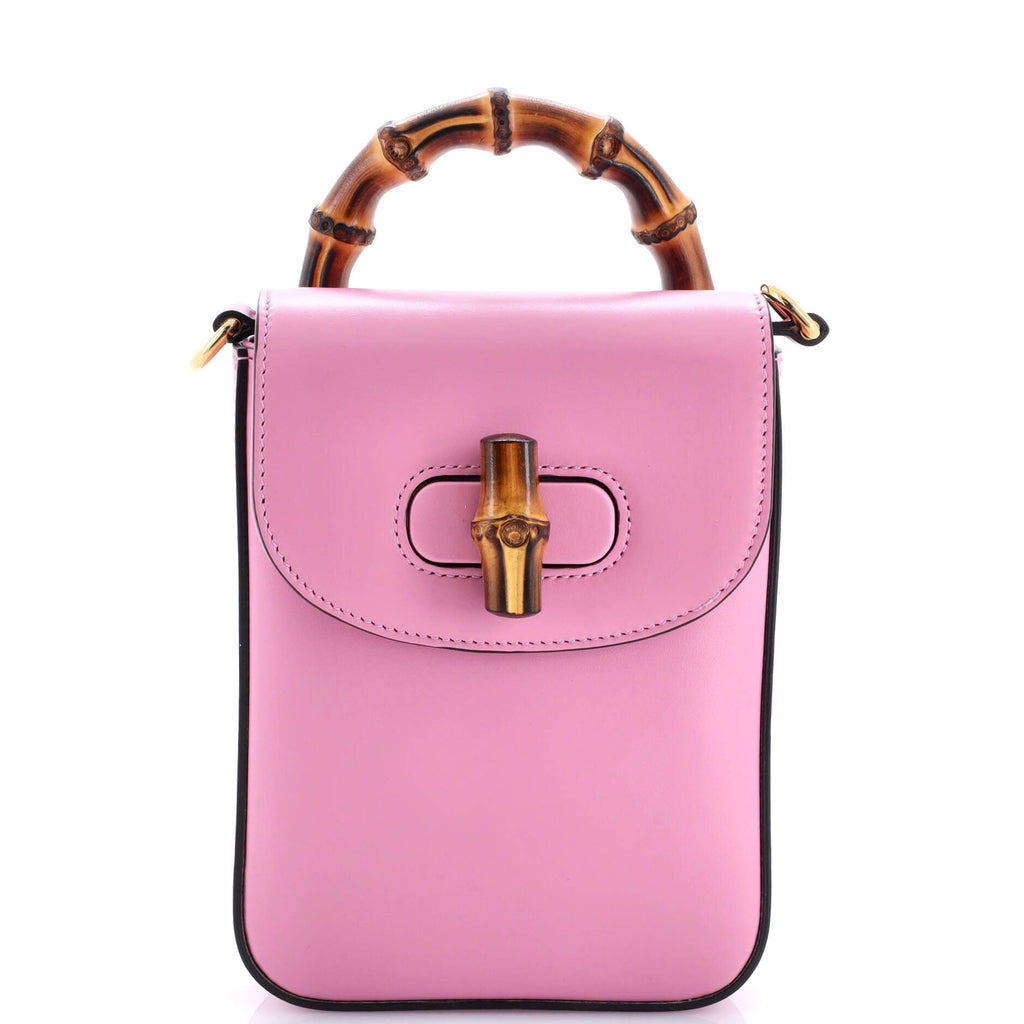 Bamboo Top Handle Backpack Leather Mini