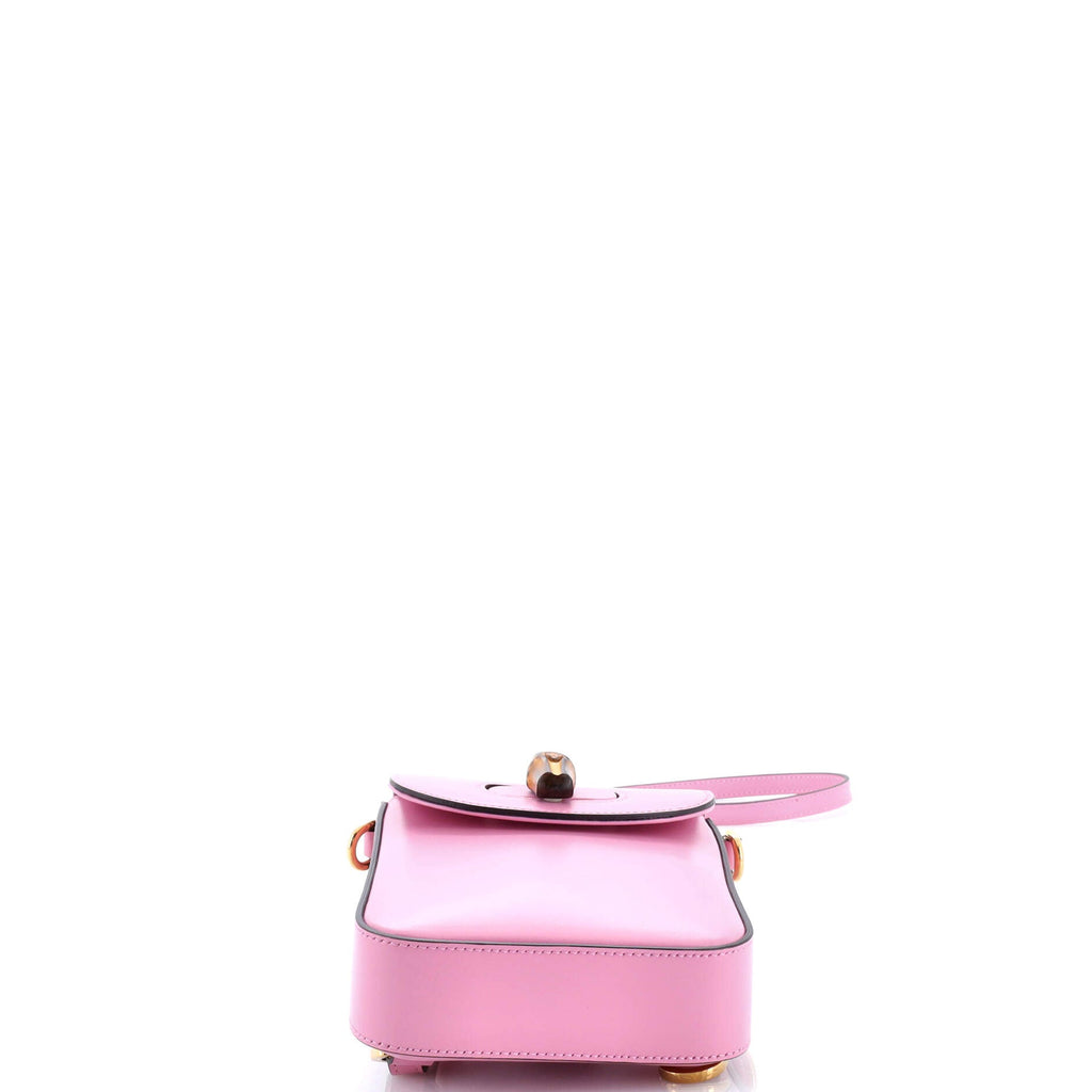 Bamboo Top Handle Backpack Leather Mini