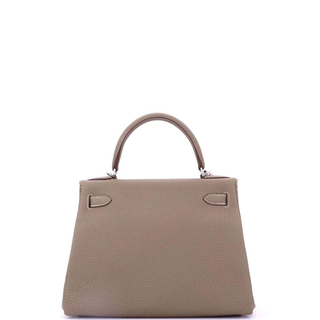 Kelly Handbag Grey Togo with Palladium Hardware 28