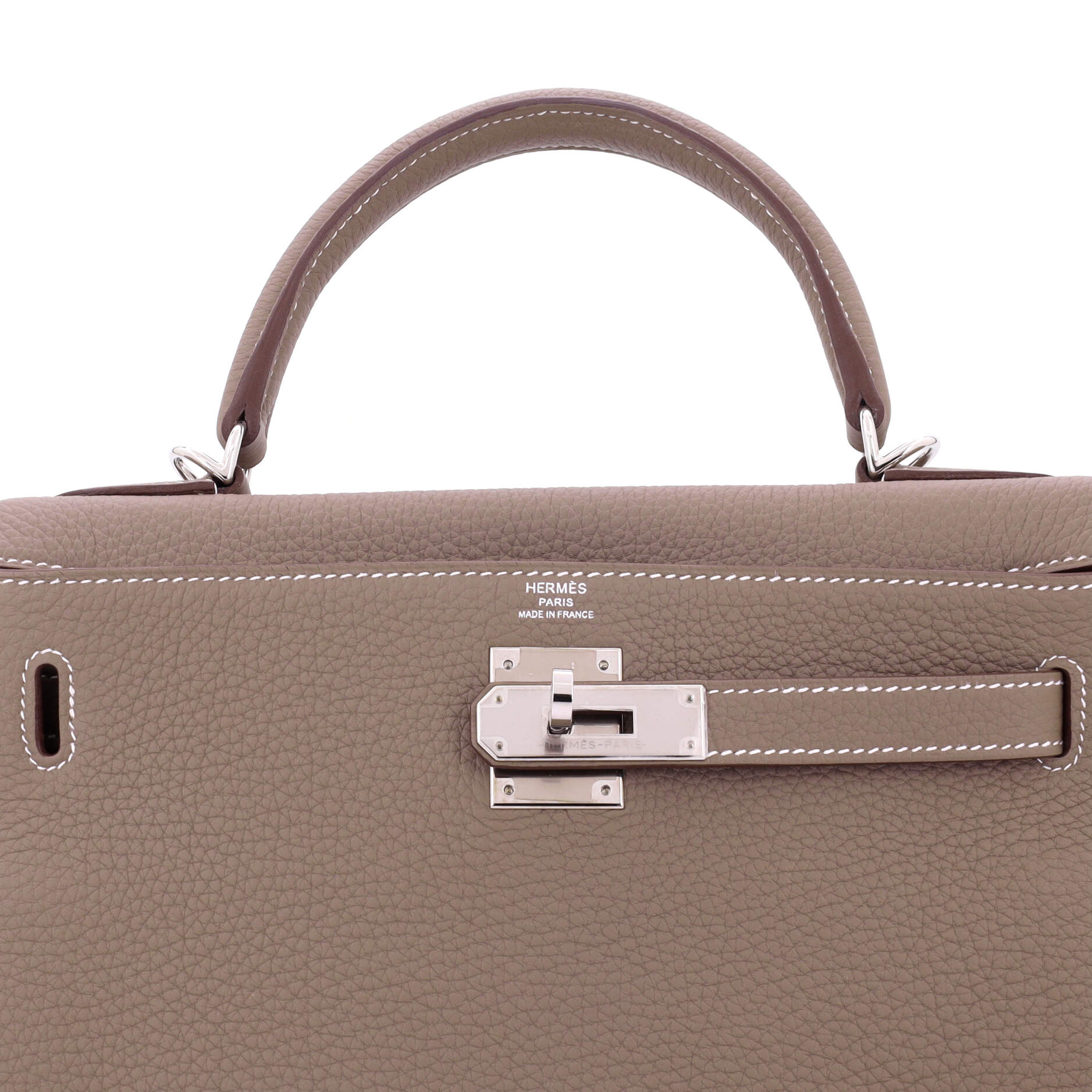 Kelly Handbag Grey Togo with Palladium Hardware 28