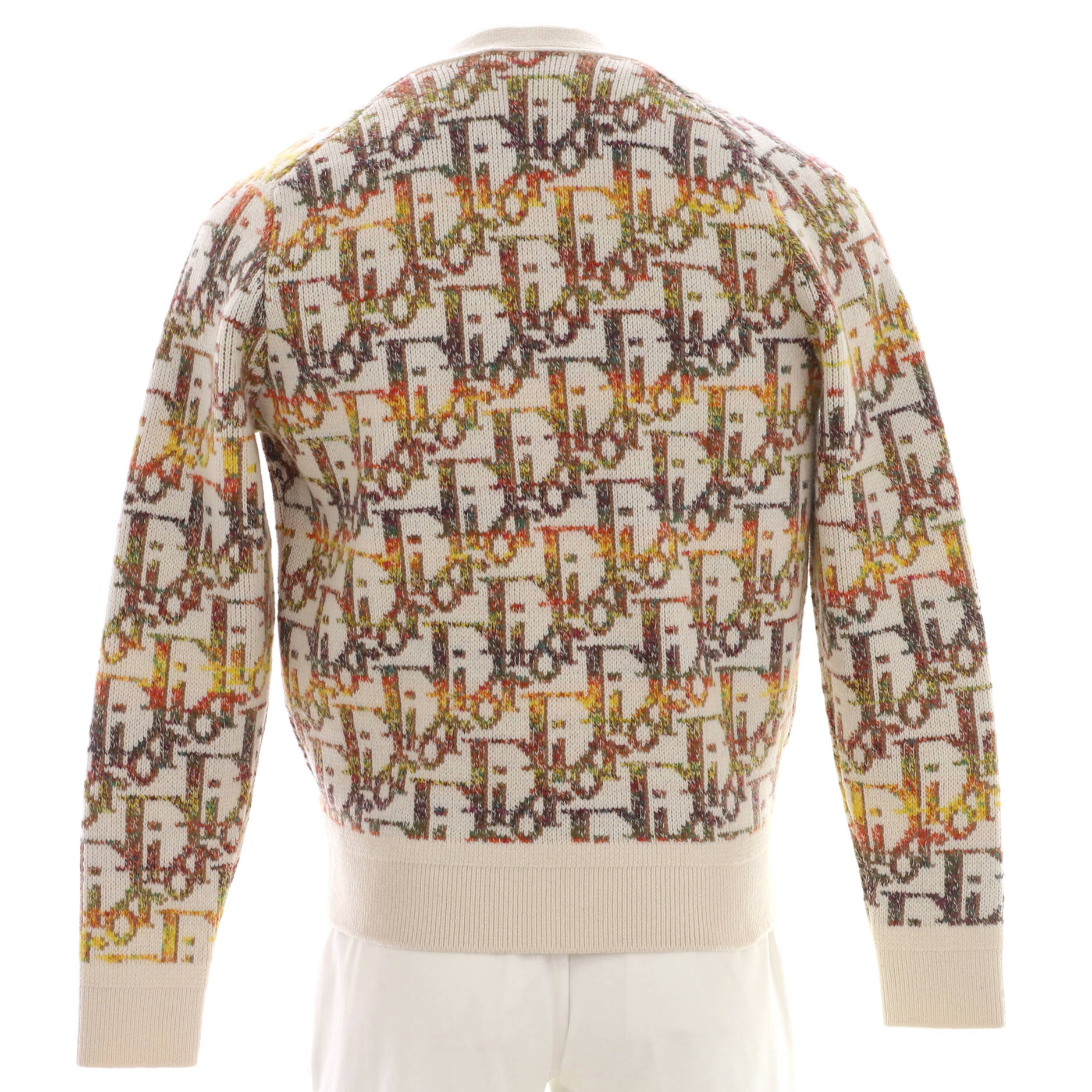 Men's V-Neck Button Up Cardigan Oblique Wool