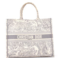 Book Tote Embroidered Canvas Large