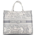 Book Tote Embroidered Canvas Large