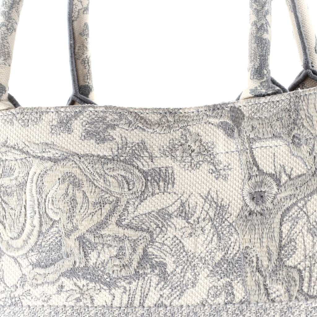 Book Tote Embroidered Canvas Large