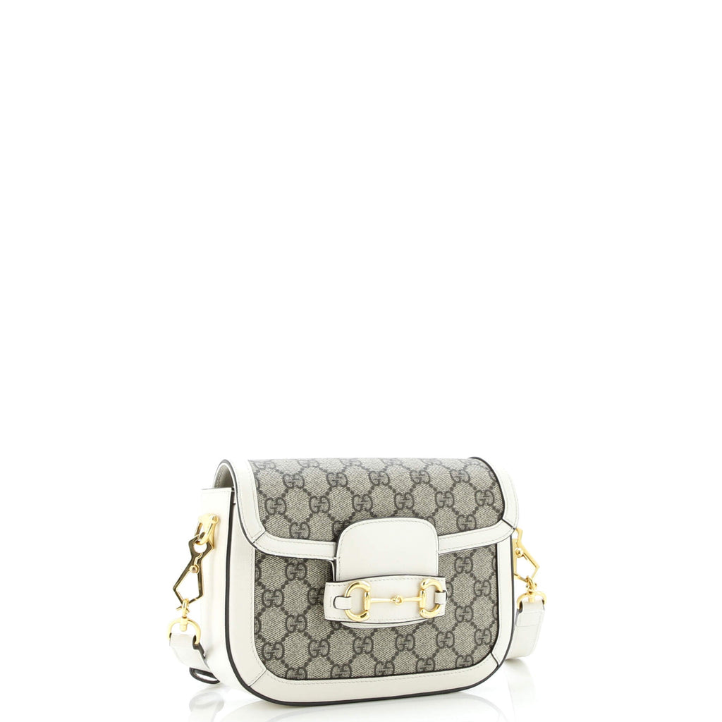 Horsebit 1955 Shoulder Bag GG Coated Canvas with Leather Mini