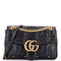 GG Marmont Flap Bag Studded Matelasse Leather Medium