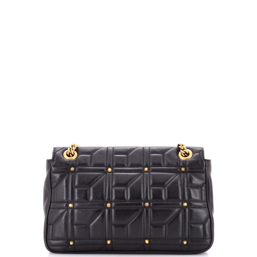GG Marmont Flap Bag Studded Matelasse Leather Medium