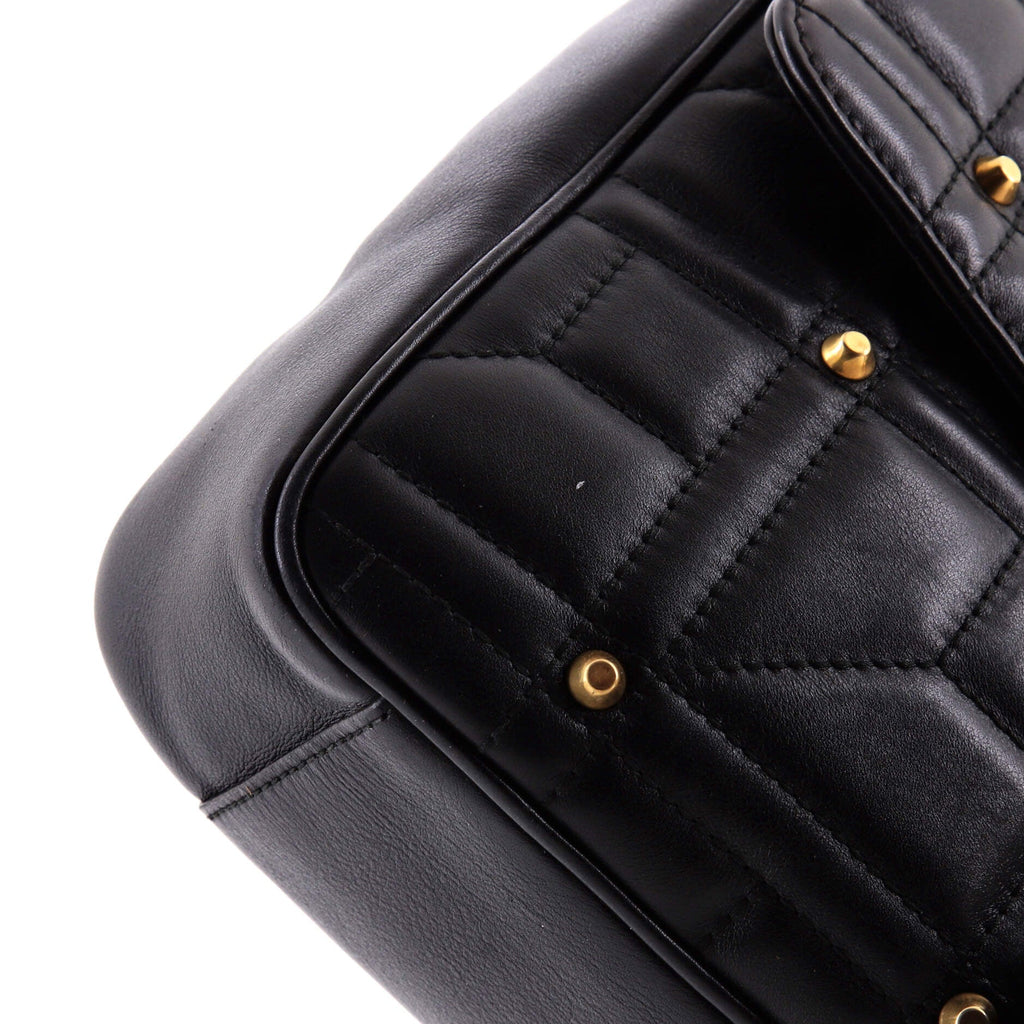 GG Marmont Flap Bag Studded Matelasse Leather Medium