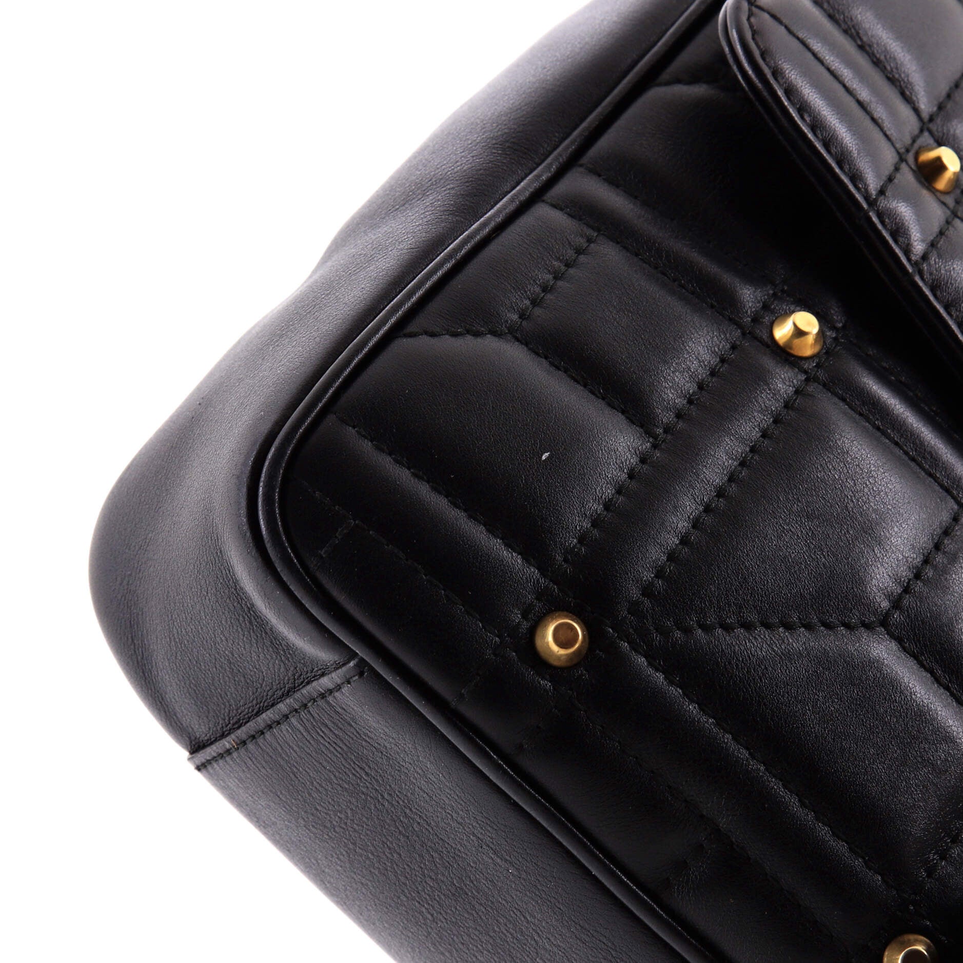 GG Marmont Flap Bag Studded Matelasse Leather Medium