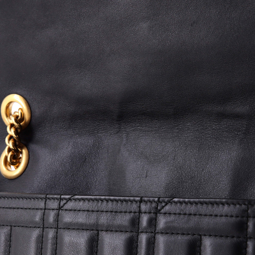GG Marmont Flap Bag Studded Matelasse Leather Medium