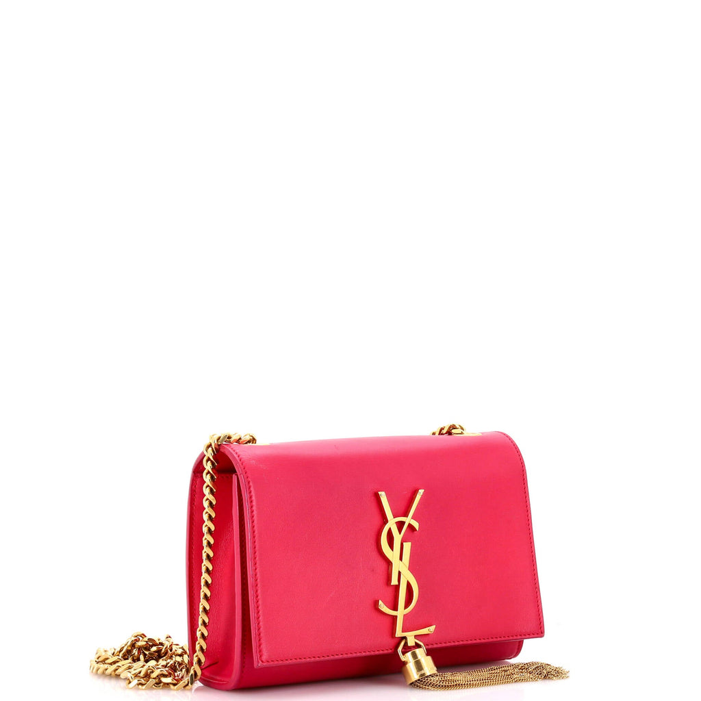 Classic Monogram Tassel Crossbody Bag Leather Small