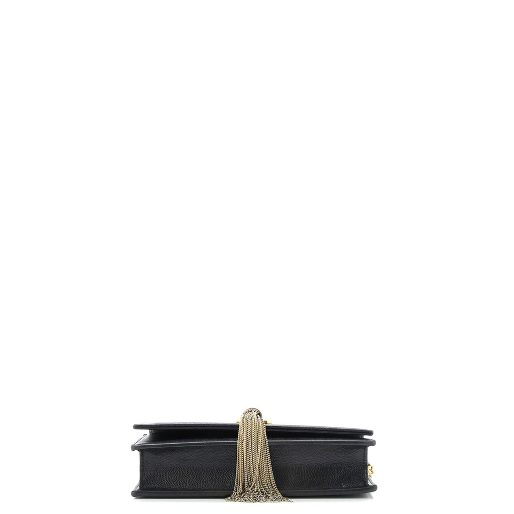 Classic Monogram Tassel Crossbody Bag Grainy Leather Small