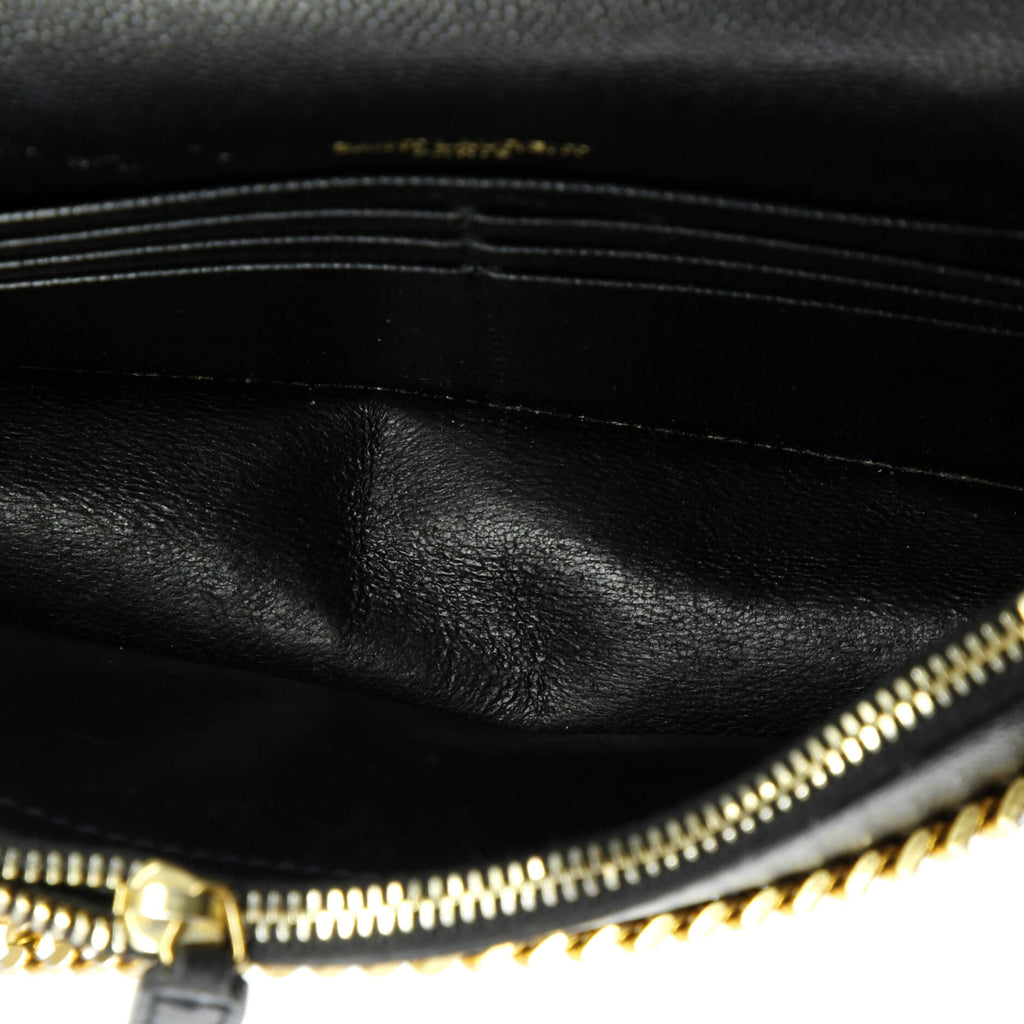 Classic Monogram Tassel Crossbody Bag Grainy Leather Small