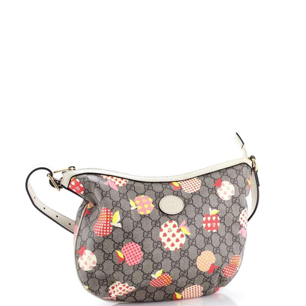 Ophidia Half Moon Hobo Printed GG Coated Canvas Small