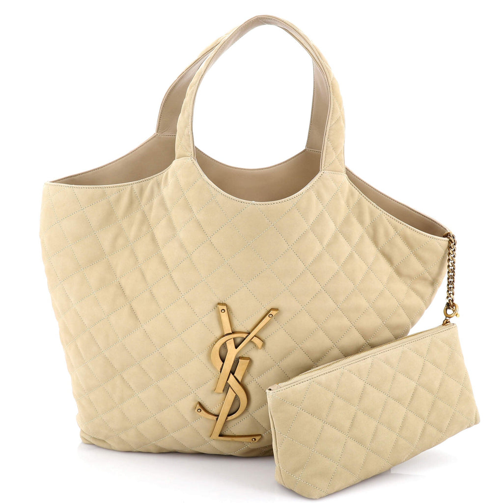 Icare Shopping Tote Quilted Suede Maxi