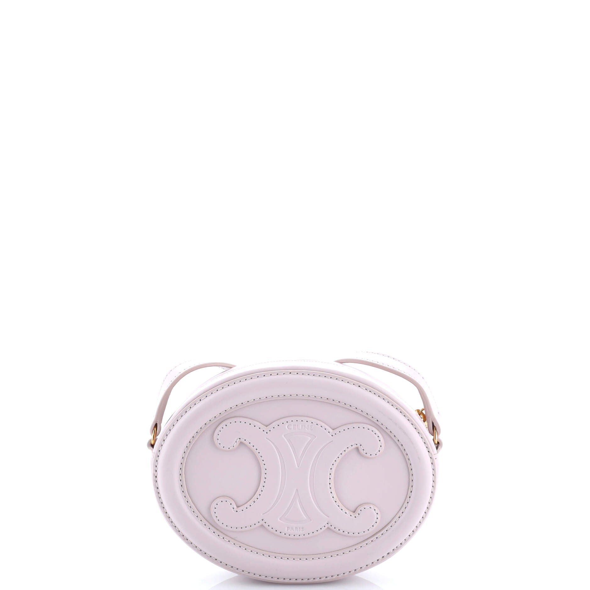 Triomphe Oval Crossbody Bag Leather Mini