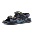 Women's Velcro Dad Sandals Quilted Printed Denim