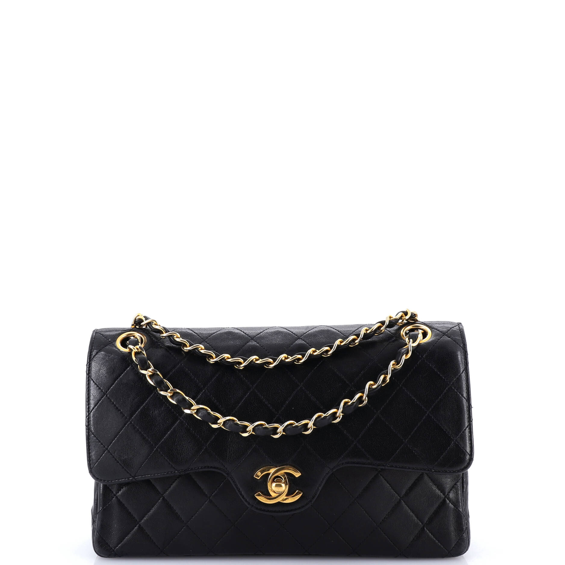 Vintage Classic Double Flap Bag Quilted Lambskin Medium
