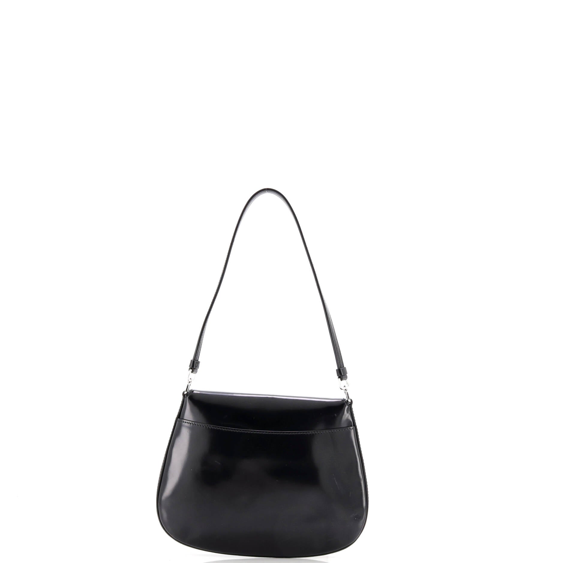 Cleo Flap Shoulder Bag Spazzolato Leather Small
