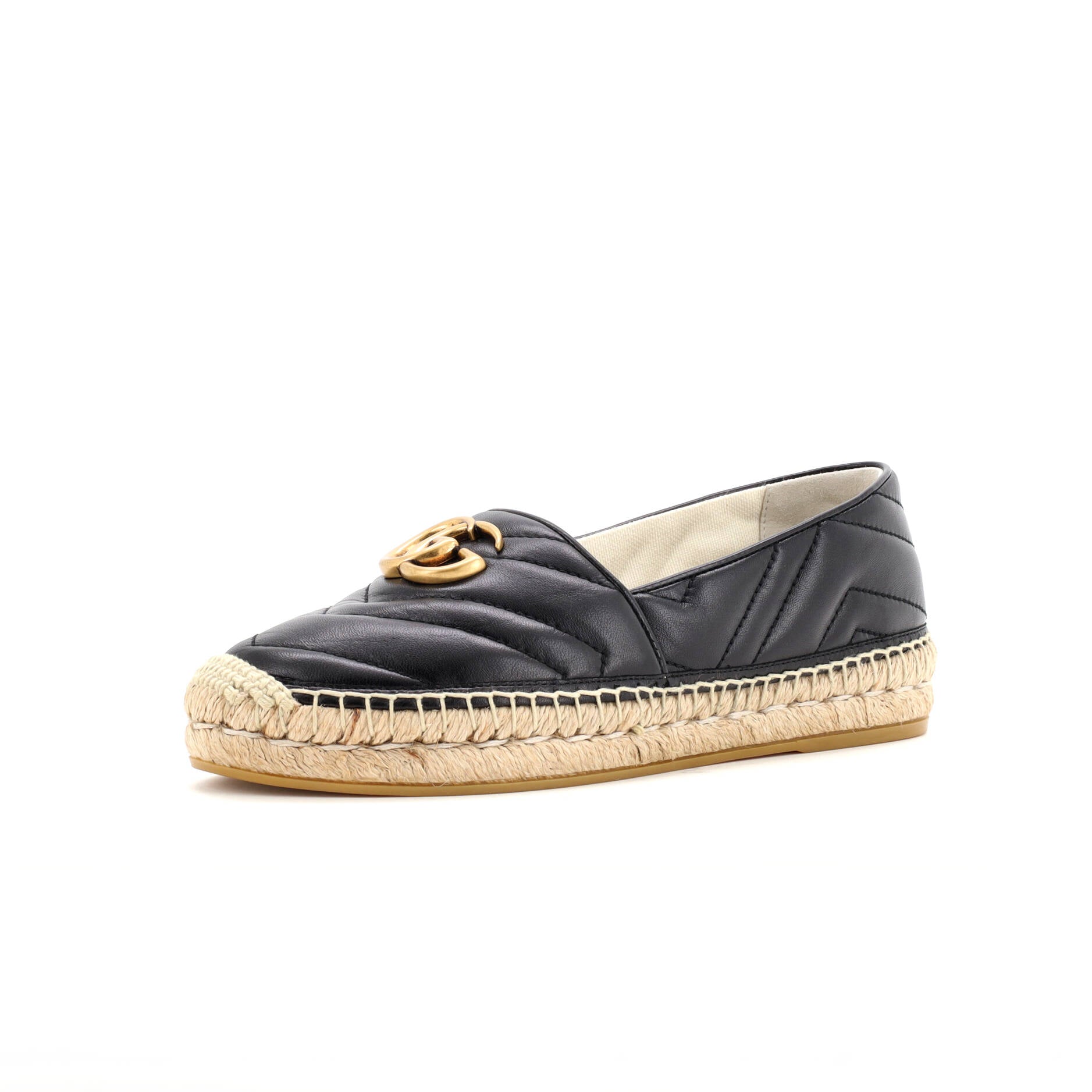 Women's GG Marmont Espadrilles Matelasse Leather
