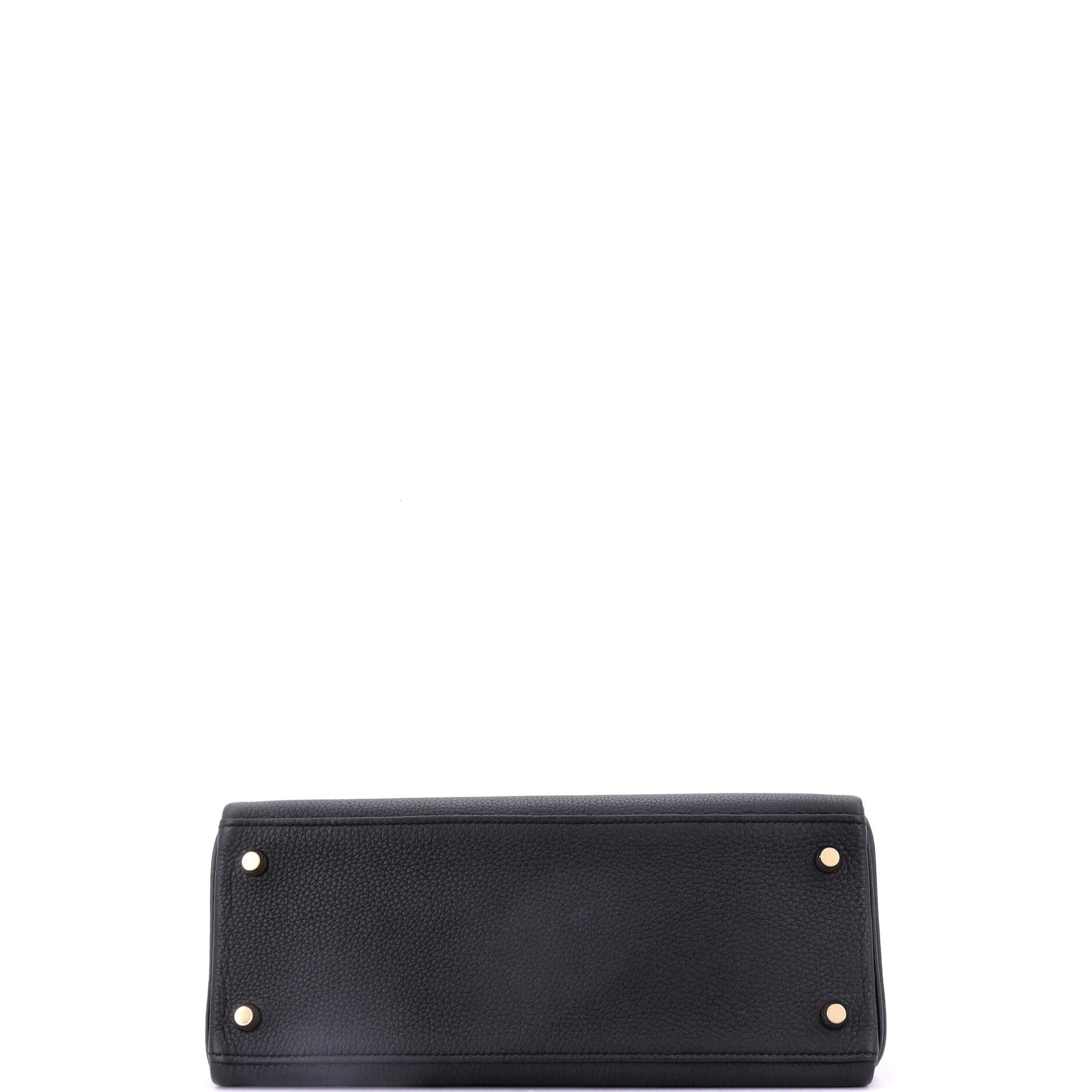 Kelly Handbag Noir Novillo with Gold Hardware 28