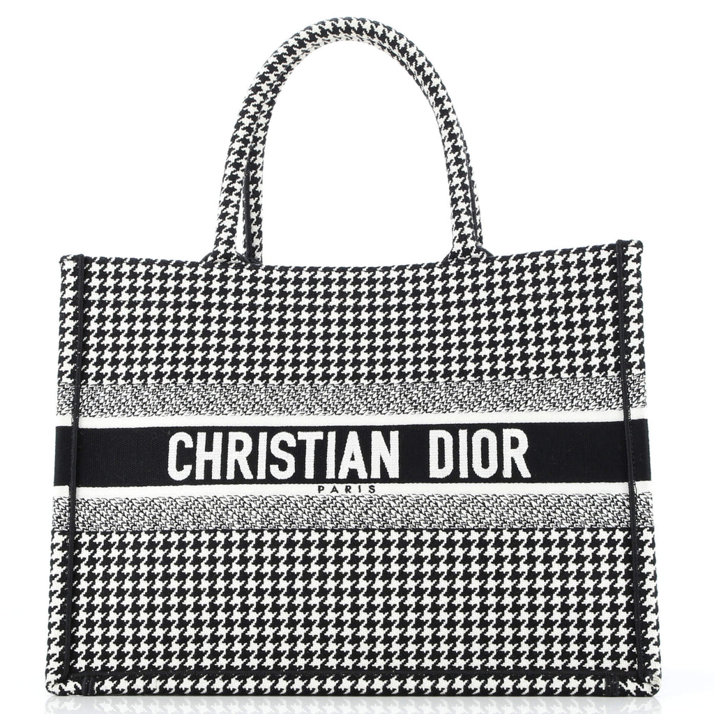 Book Tote Houndstooth Canvas Medium