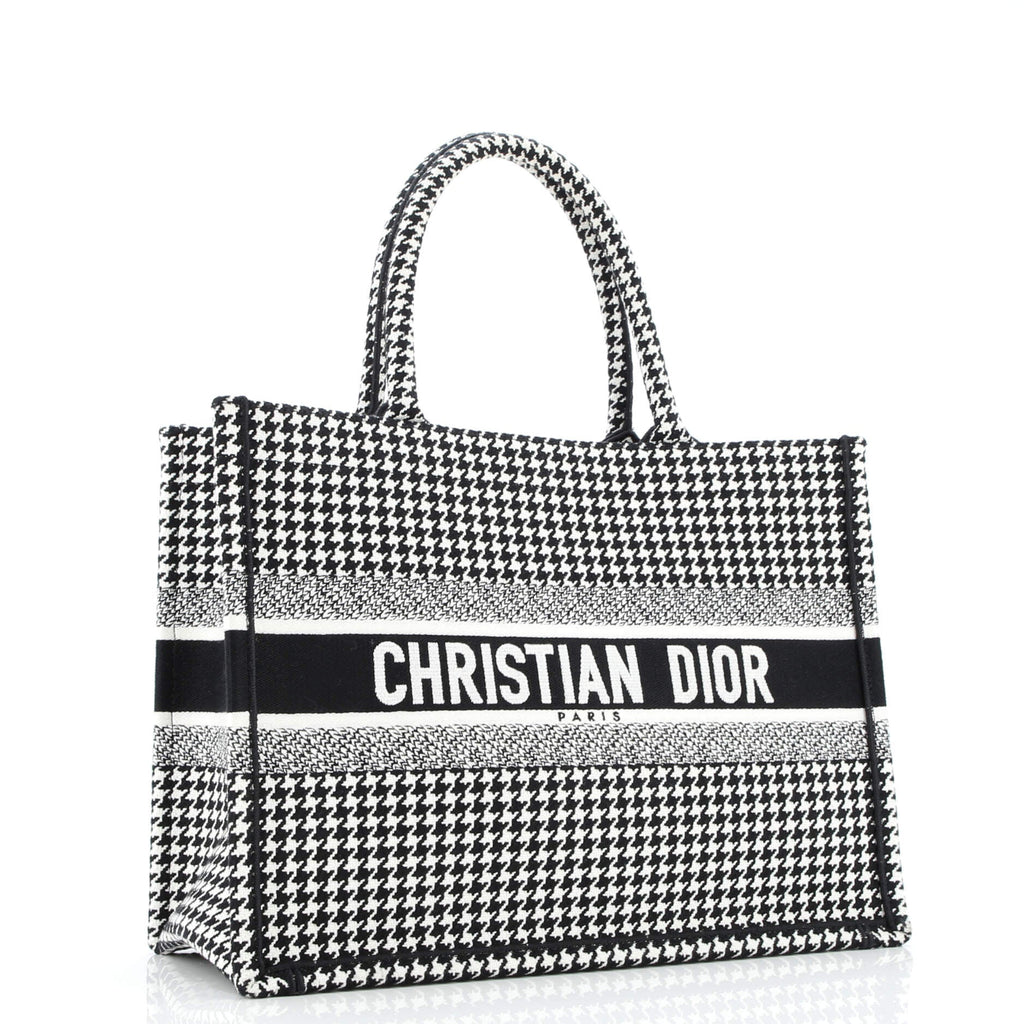 Book Tote Houndstooth Canvas Medium