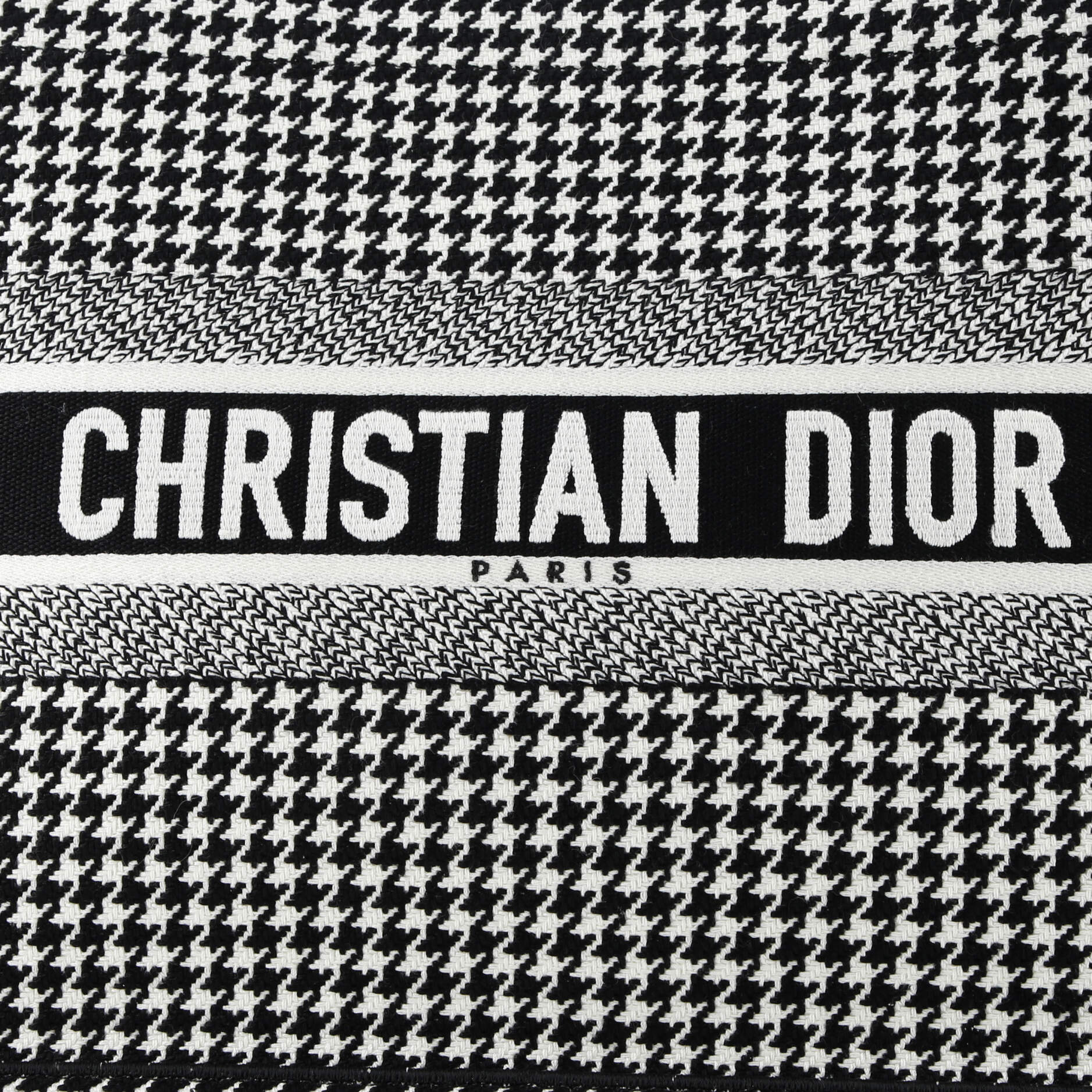 Book Tote Houndstooth Canvas Medium