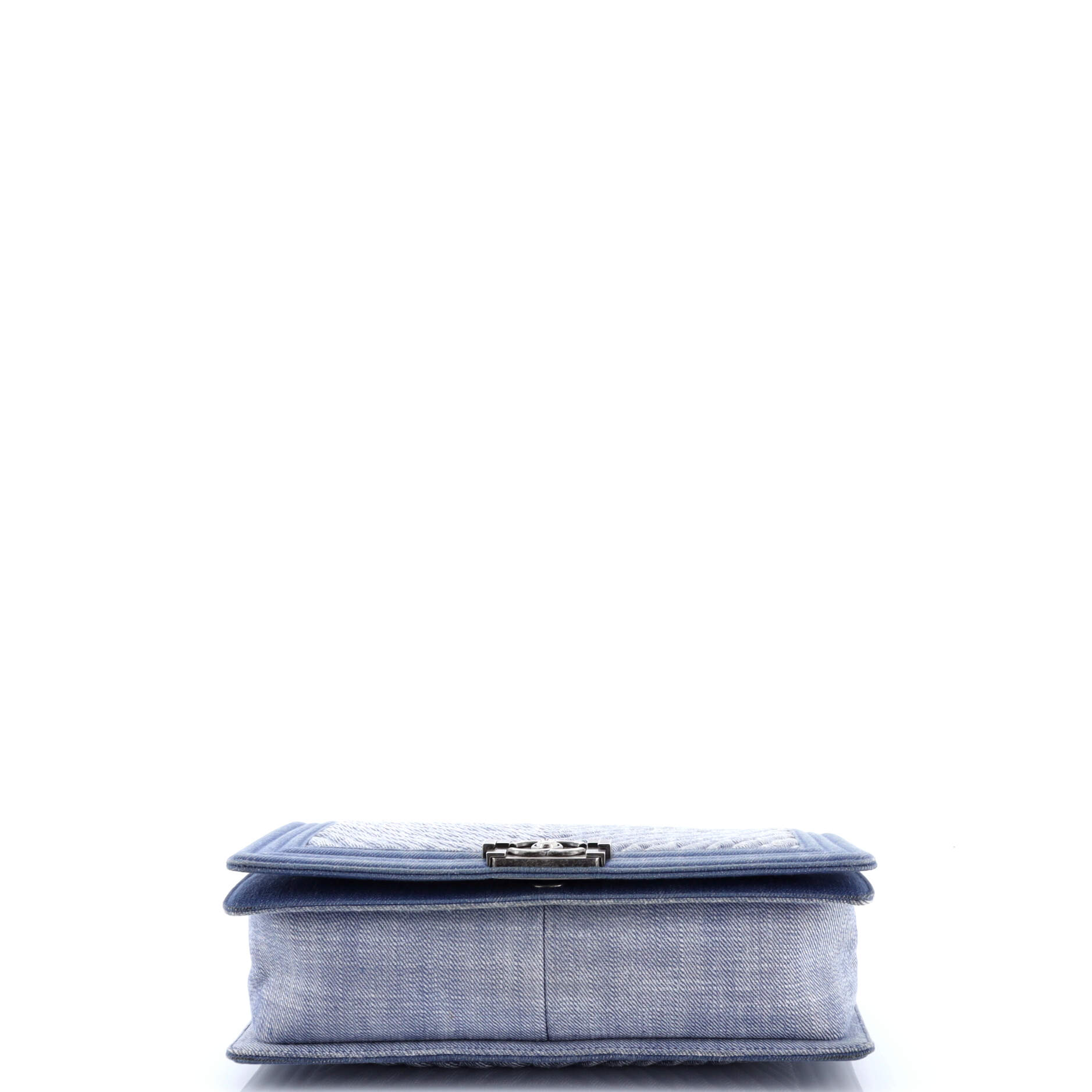 Boy Flap Bag Chevron Denim New Medium