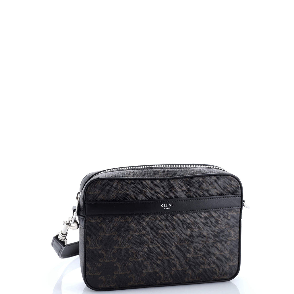 Zip Messenger Bag Triomphe Coated Canvas Small