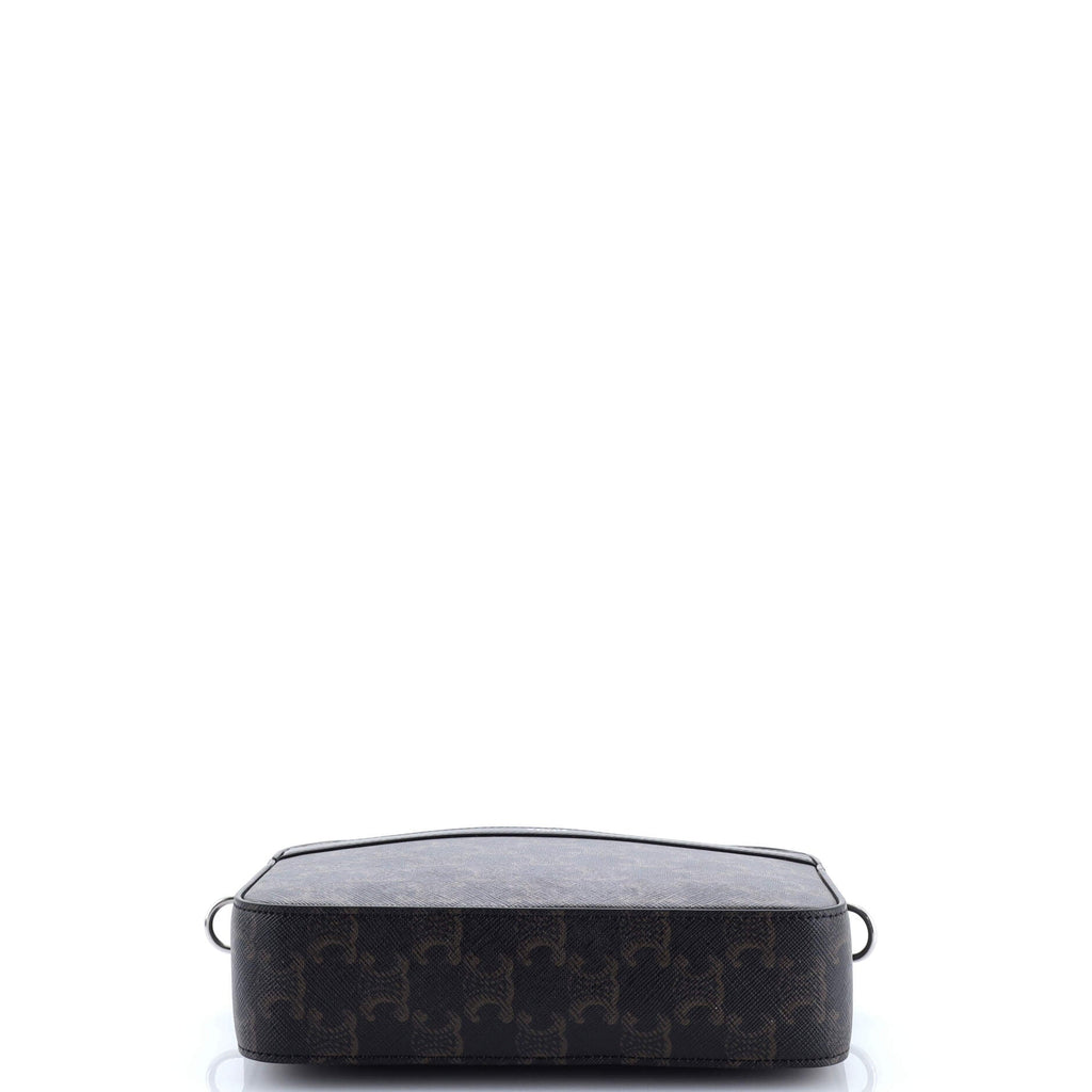 Zip Messenger Bag Triomphe Coated Canvas Small
