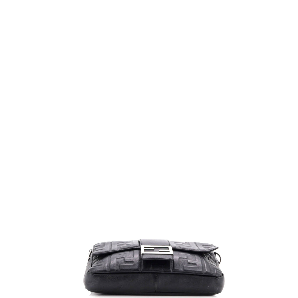 Baguette Convertible Belt Bag Zucca Embossed Leather Medium