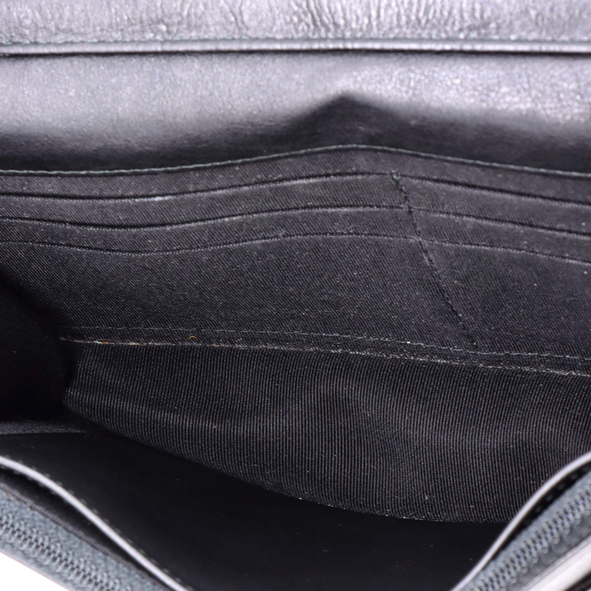 So Black Wallet on Chain Quilted Lambskin