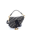 Saddle Handbag with Strap Oblique Canvas Mini