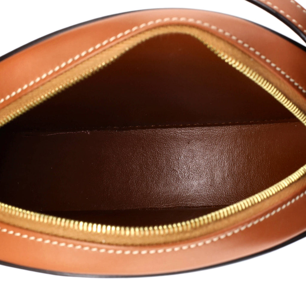 Triomphe Oval Crossbody Bag Leather Mini
