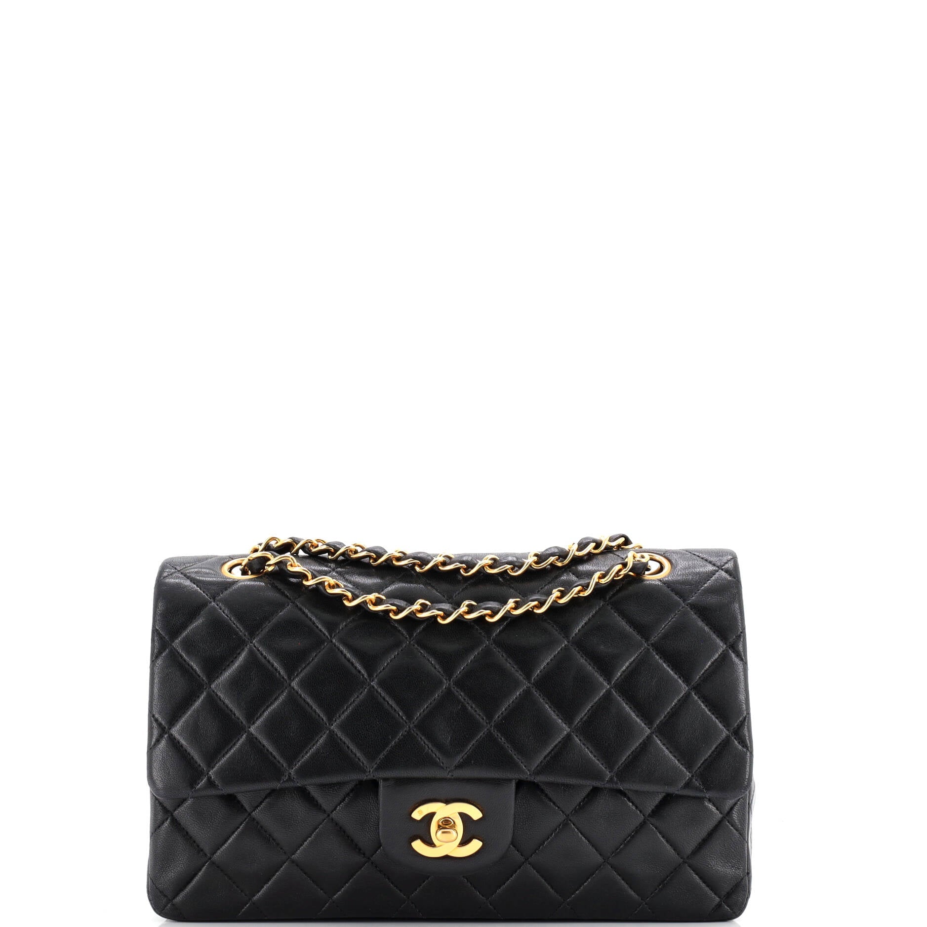 Vintage Classic Double Flap Bag Quilted Lambskin Medium