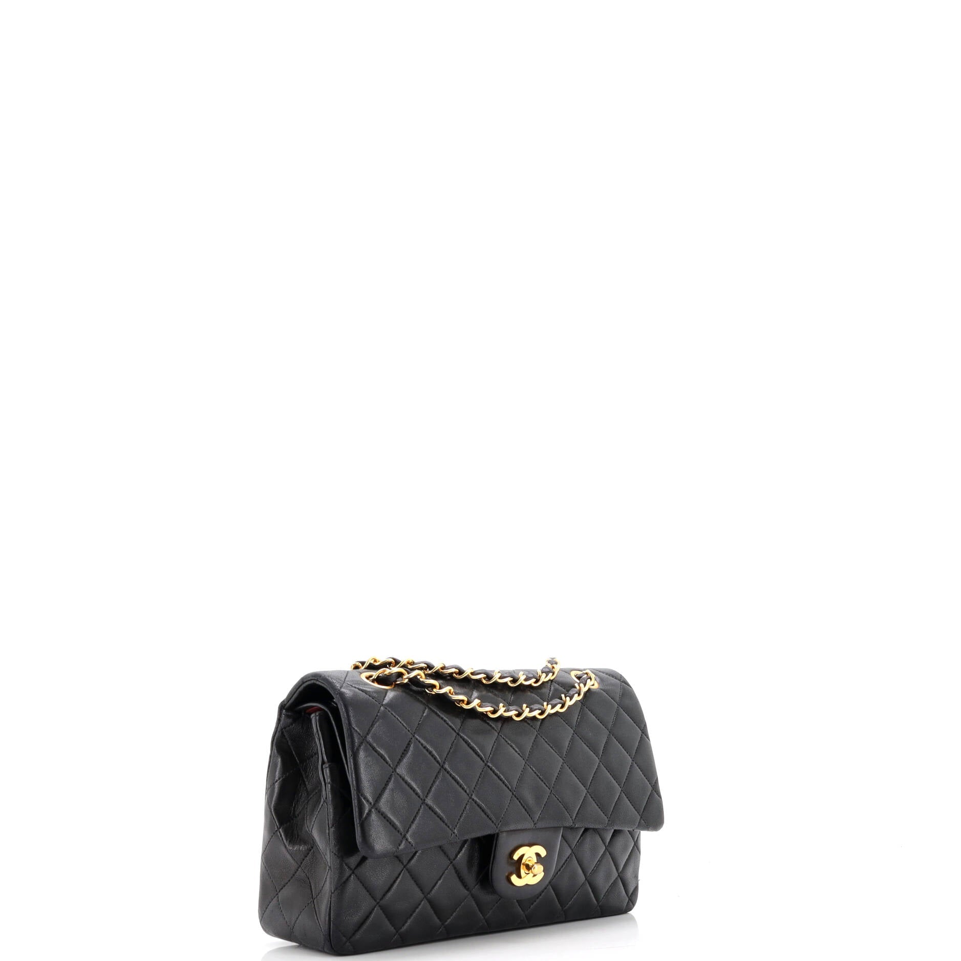 Vintage Classic Double Flap Bag Quilted Lambskin Medium