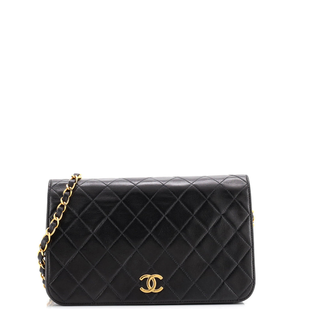 Vintage Full Flap Bag Quilted Lambskin Medium
