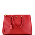 Double Zip Lux Tote Saffiano Leather Medium