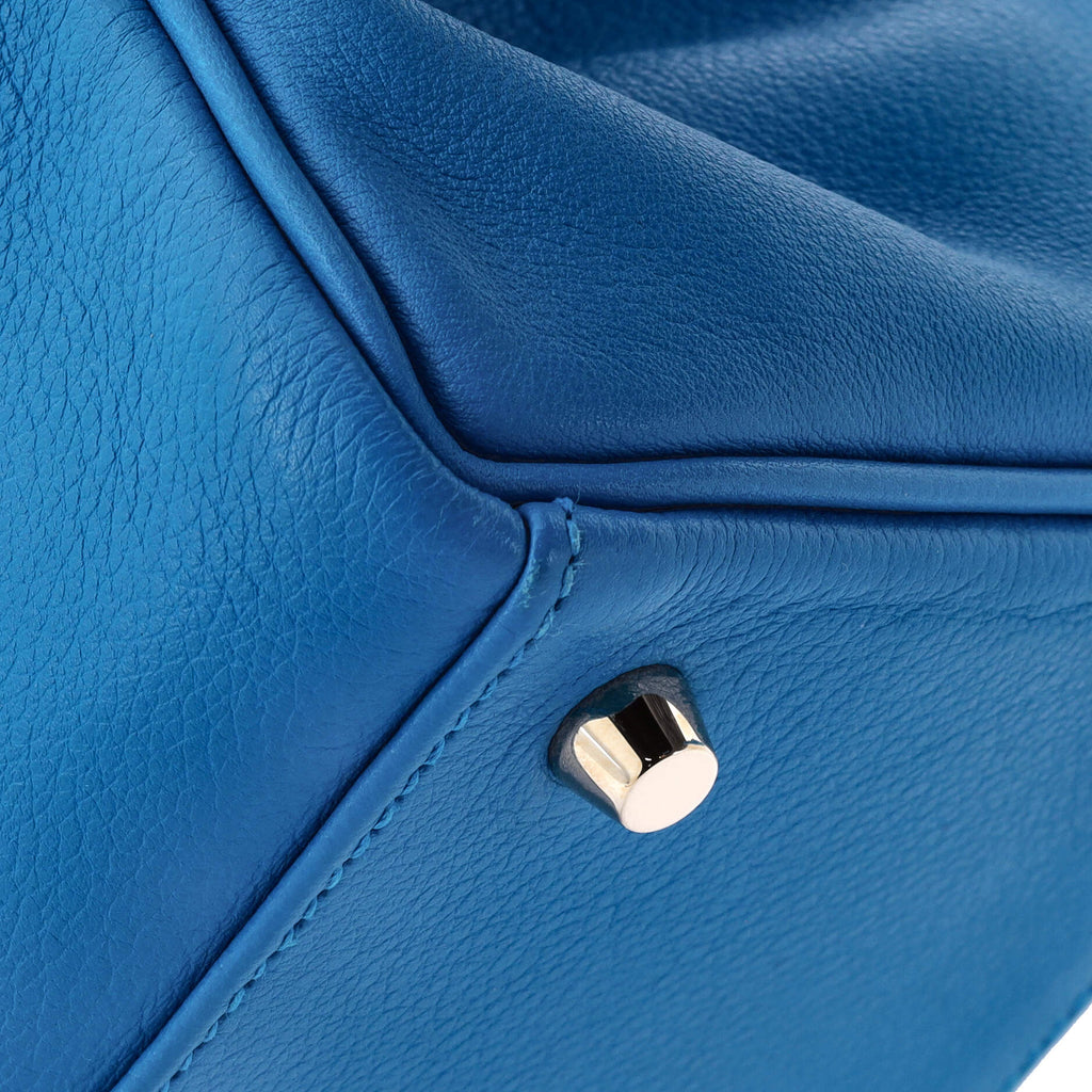 Kelly Handbag Bleu Zanzibar Evercolor with Gold Hardware 28