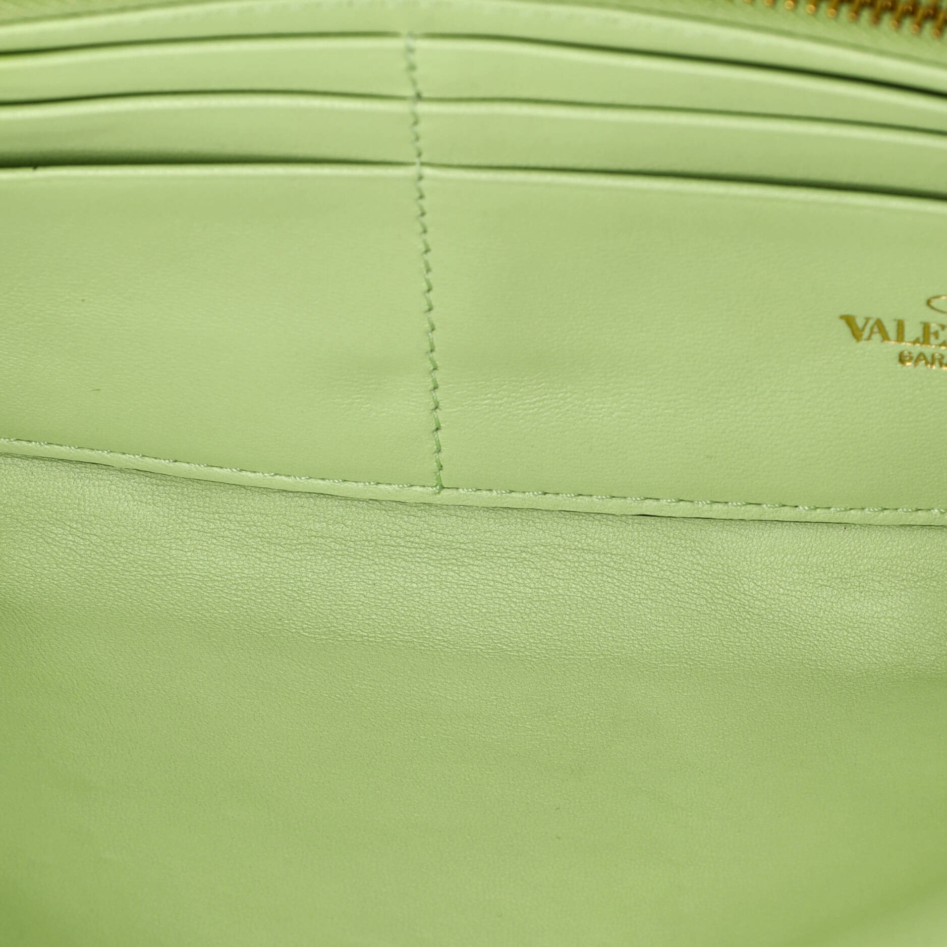 Roman Stud Wallet on Chain Quilted Leather