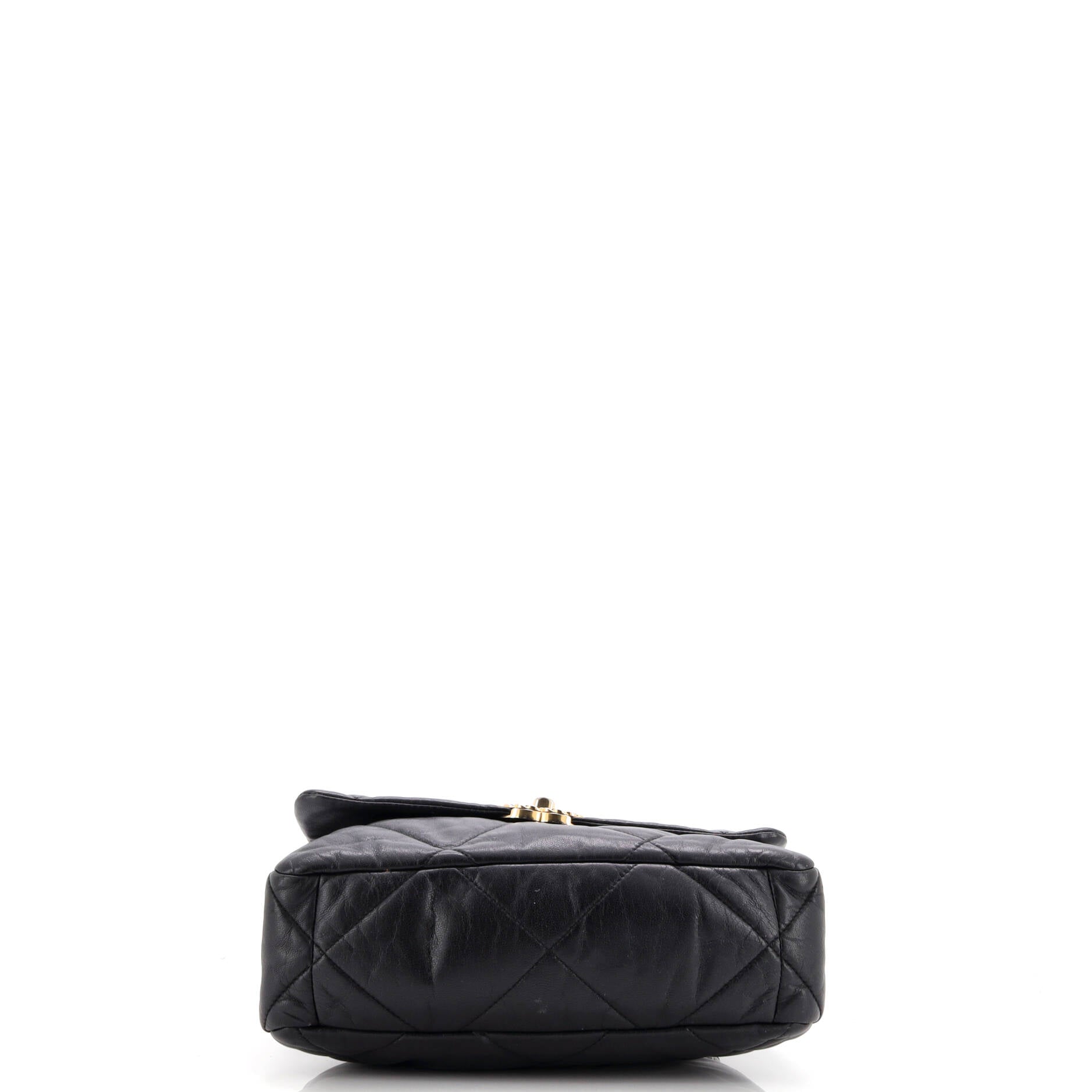 19 Flap Bag Quilted Leather Large