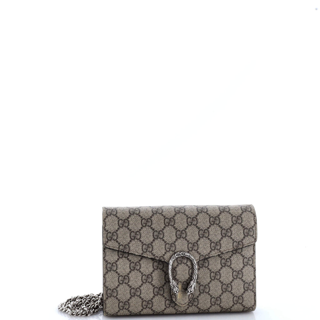 Dionysus Chain Wallet GG Coated Canvas Small